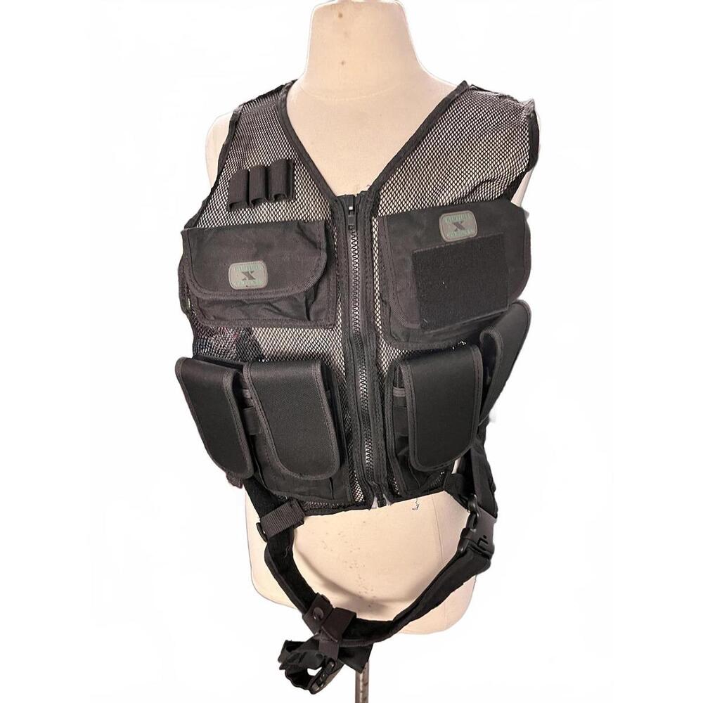 Black‎ Tactical Mesh Utility Vest with Multiple Pockets M/L